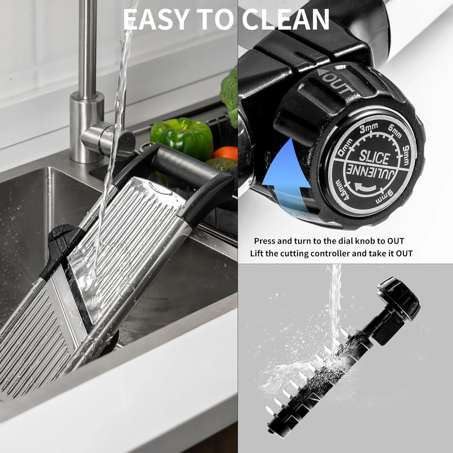 Professional Adjustable Stainless Steel Mandoline Slicer W1027