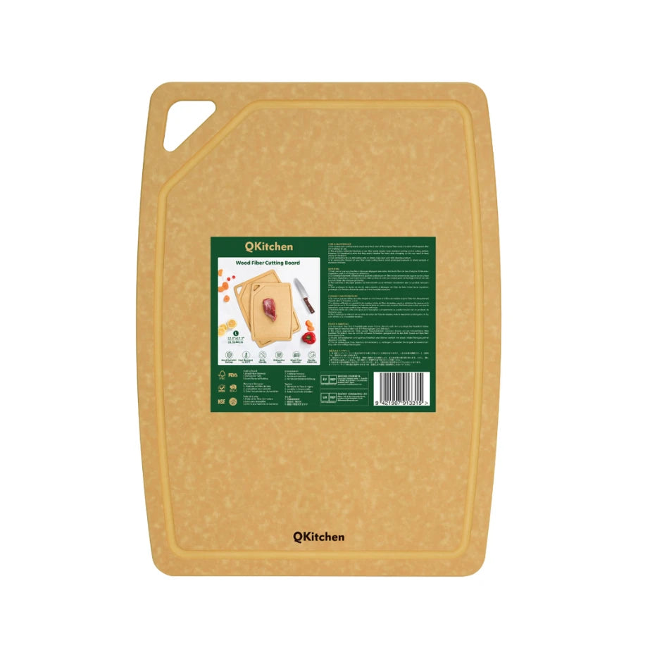 QKitchen Wood Fiber Cutting Board - Size L